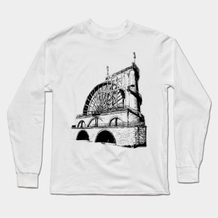 Laxey Water Wheel Vector Long Sleeve T-Shirt